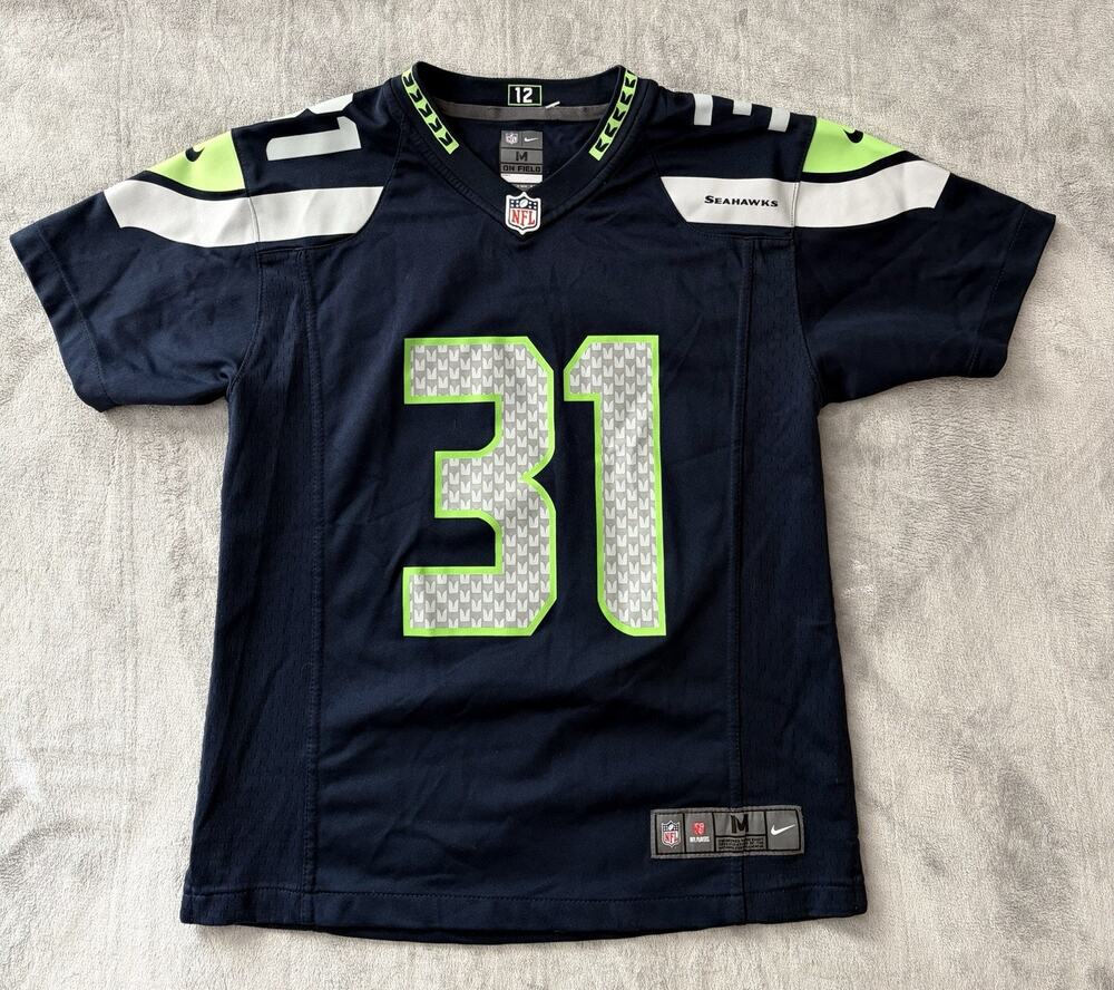 Seattle Seahawks Kam Chancellor Nike On Field Blue Jersey Youth Size Medium M